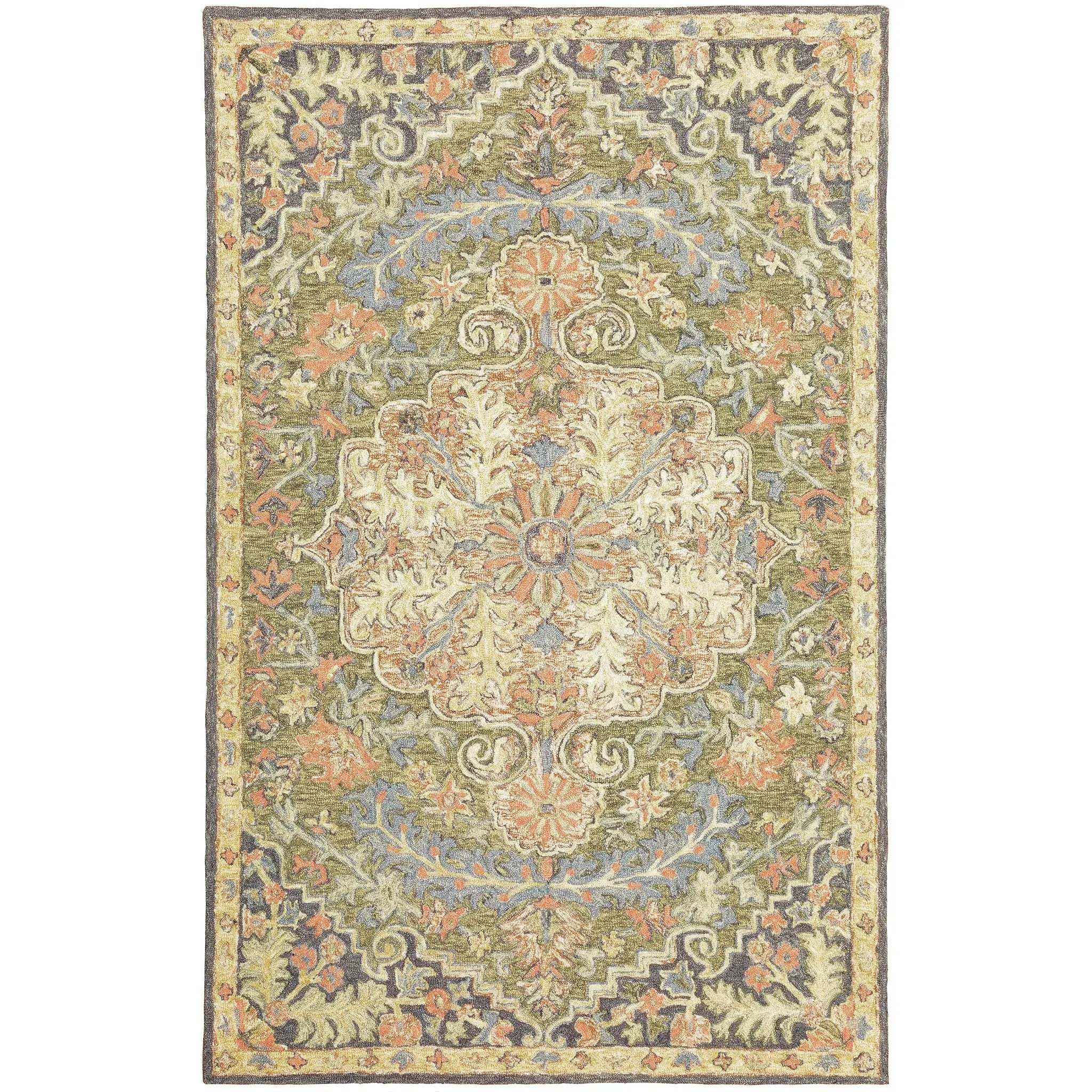 Alfresco 28401 Green/ Blue Area Rug by Oriental Weavers
