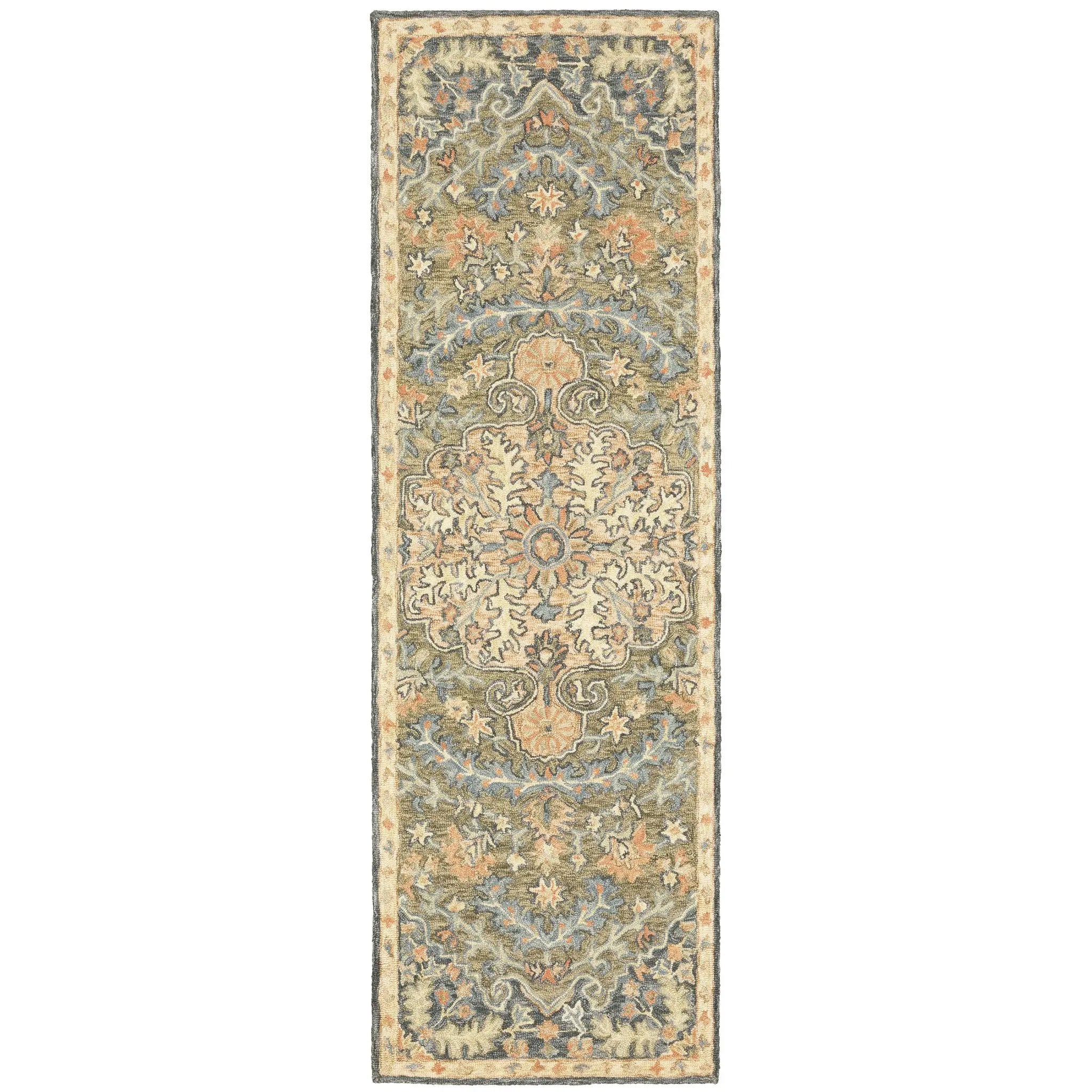 Alfresco 28401 Green/ Blue Area Rug by Oriental Weavers