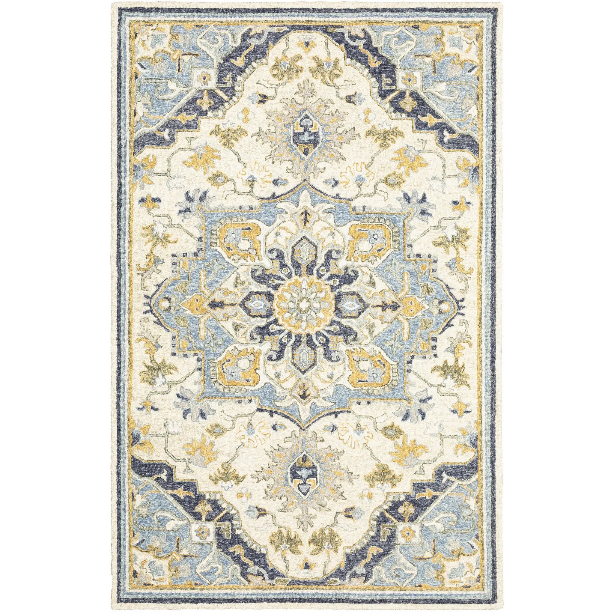 Alfresco 28402 Blue/ Ivory Area Rug by Oriental Weavers