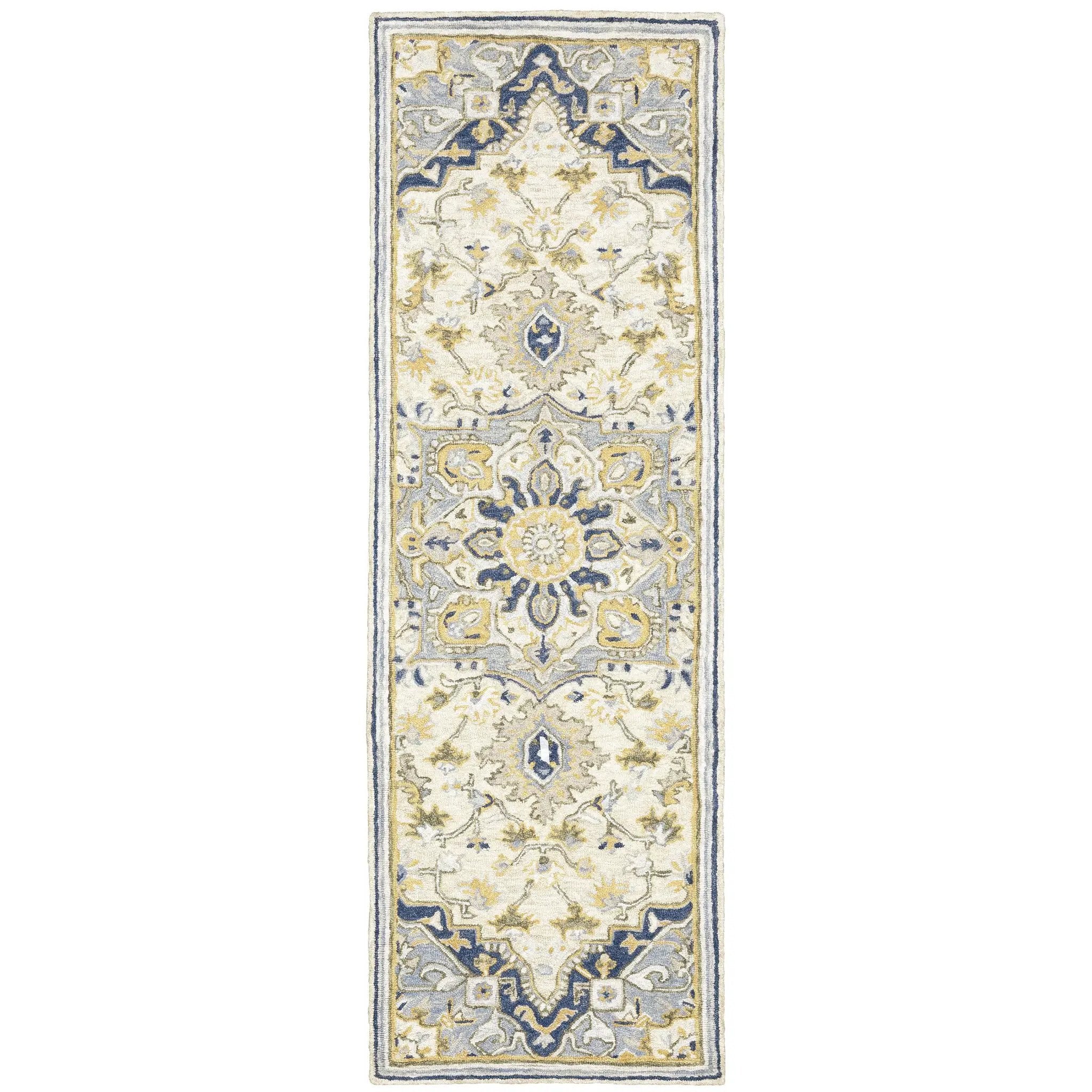 Alfresco 28402 Blue/ Ivory Area Rug by Oriental Weavers