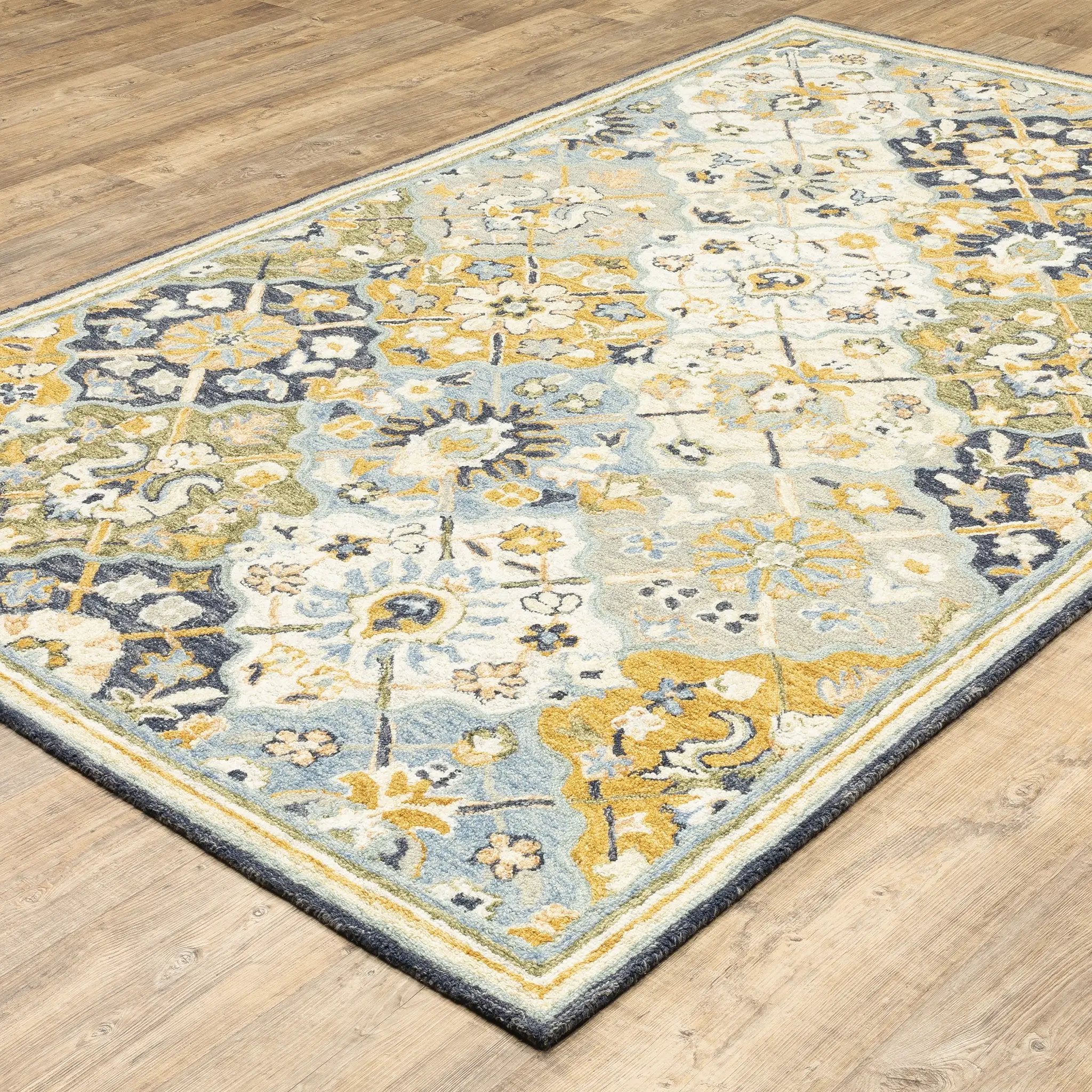 Alfresco 28406 Blue/ Gold Area Rug by Oriental Weavers