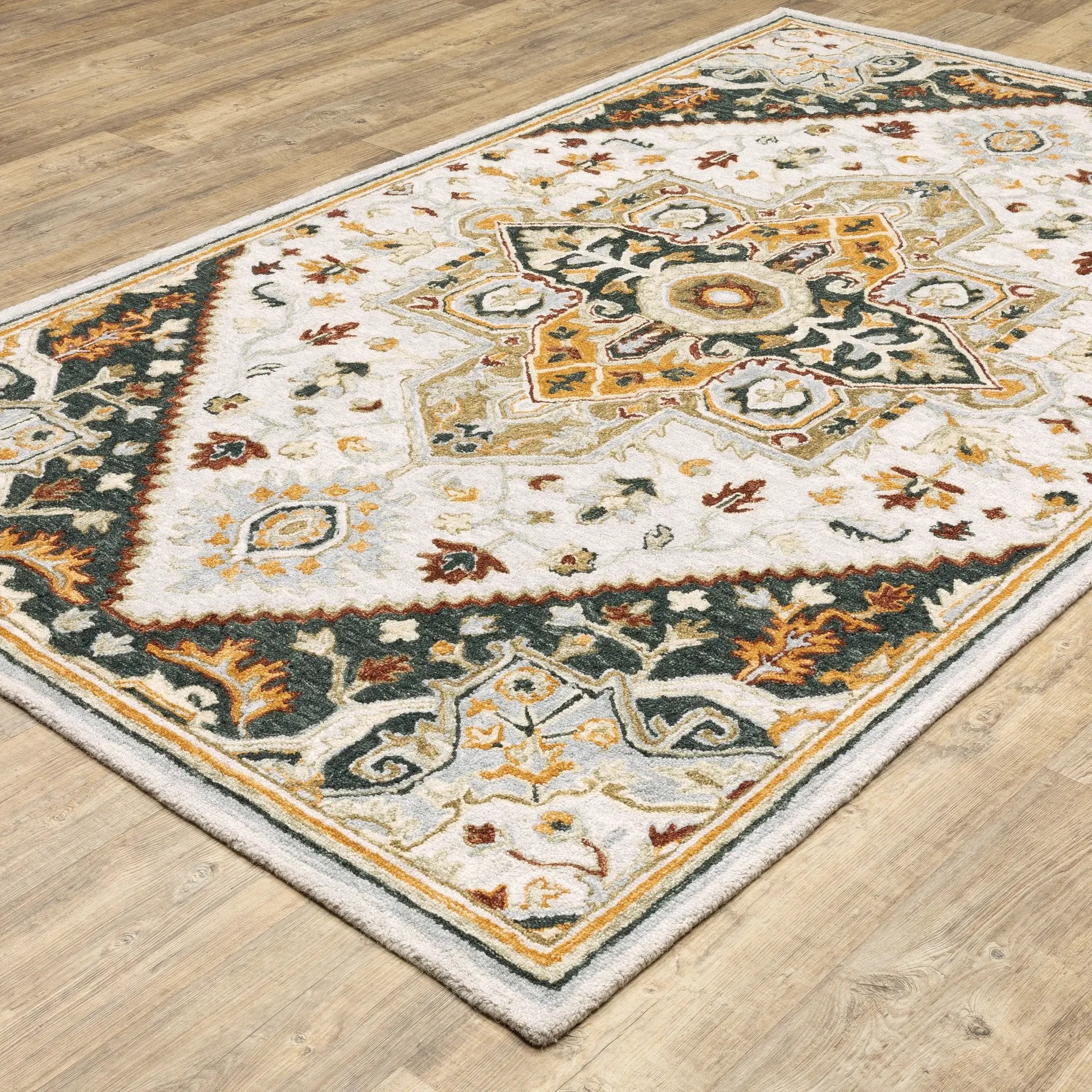 Alfresco 28407 Ivory/ Charcoal Area Rug by Oriental Weavers