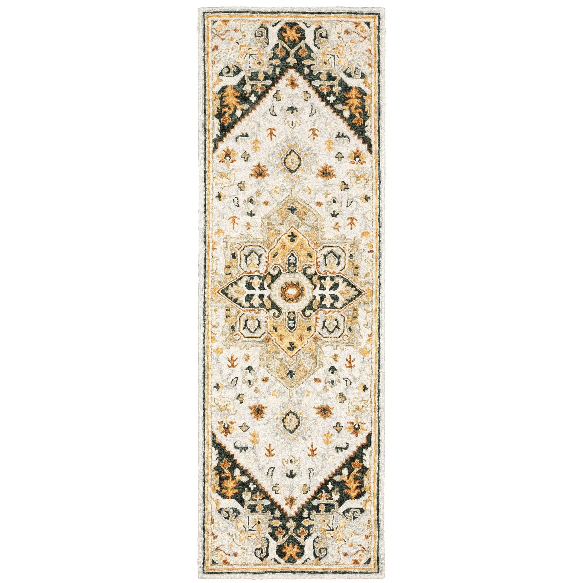 Alfresco 28407 Ivory/ Charcoal Area Rug by Oriental Weavers
