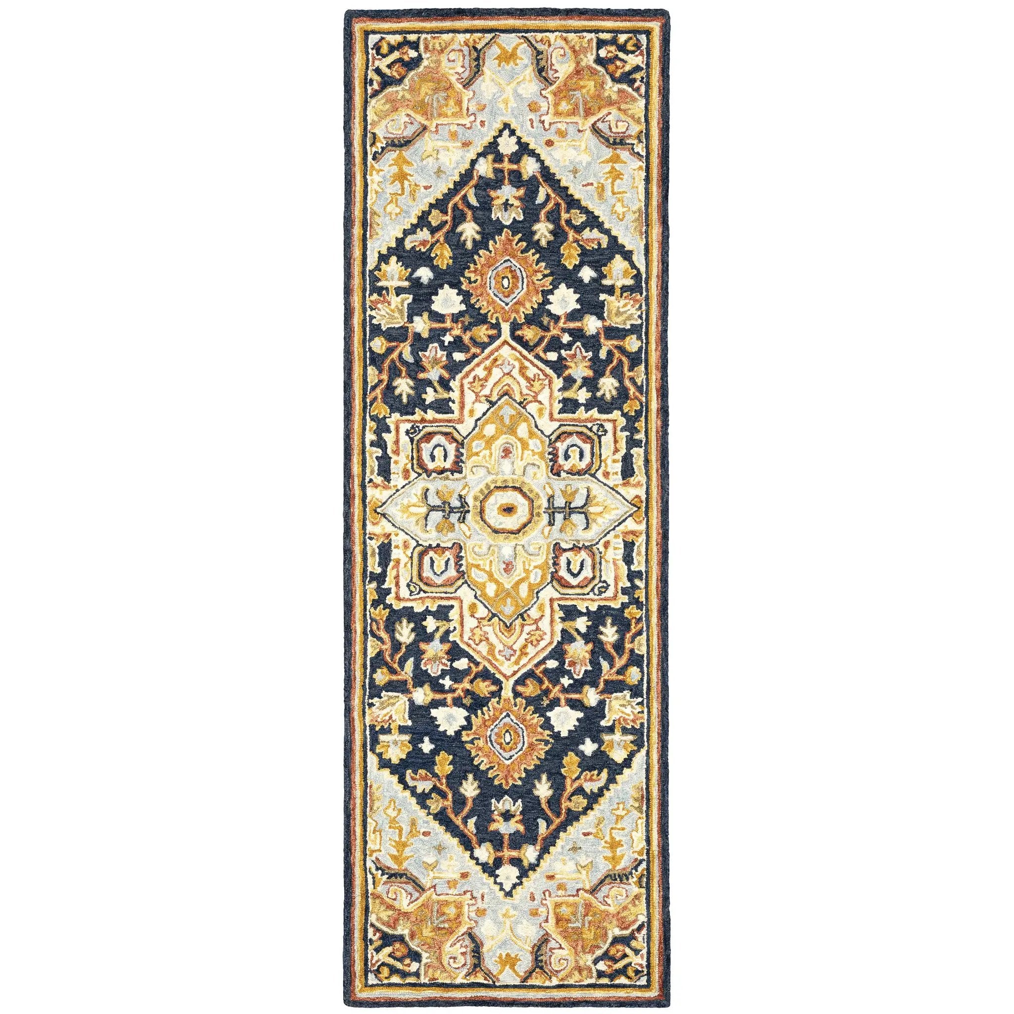 Alfresco 28408 Navy/ Rust Area Rug by Oriental Weavers