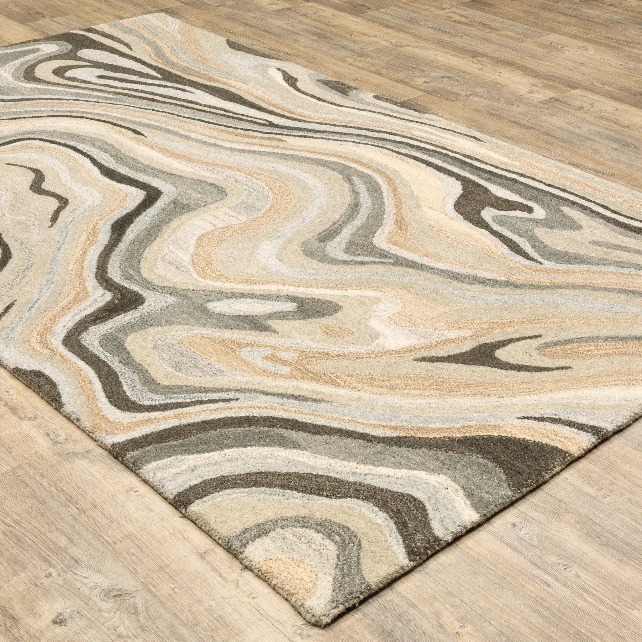 Anastasia 68007 Beige/ Charcoal Area Rug by Oriental Weavers
