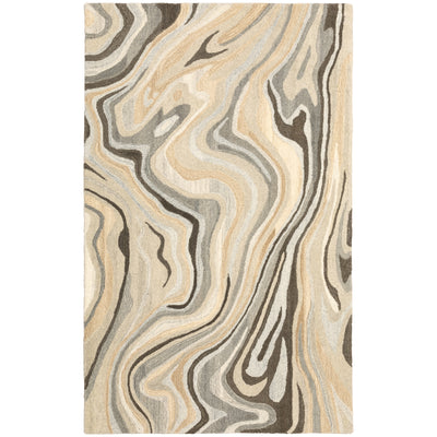 Anastasia 68007 Beige/Charcoal Area Rug, handmade beige charcoal wool area rug with updated woven textile-inspired design.