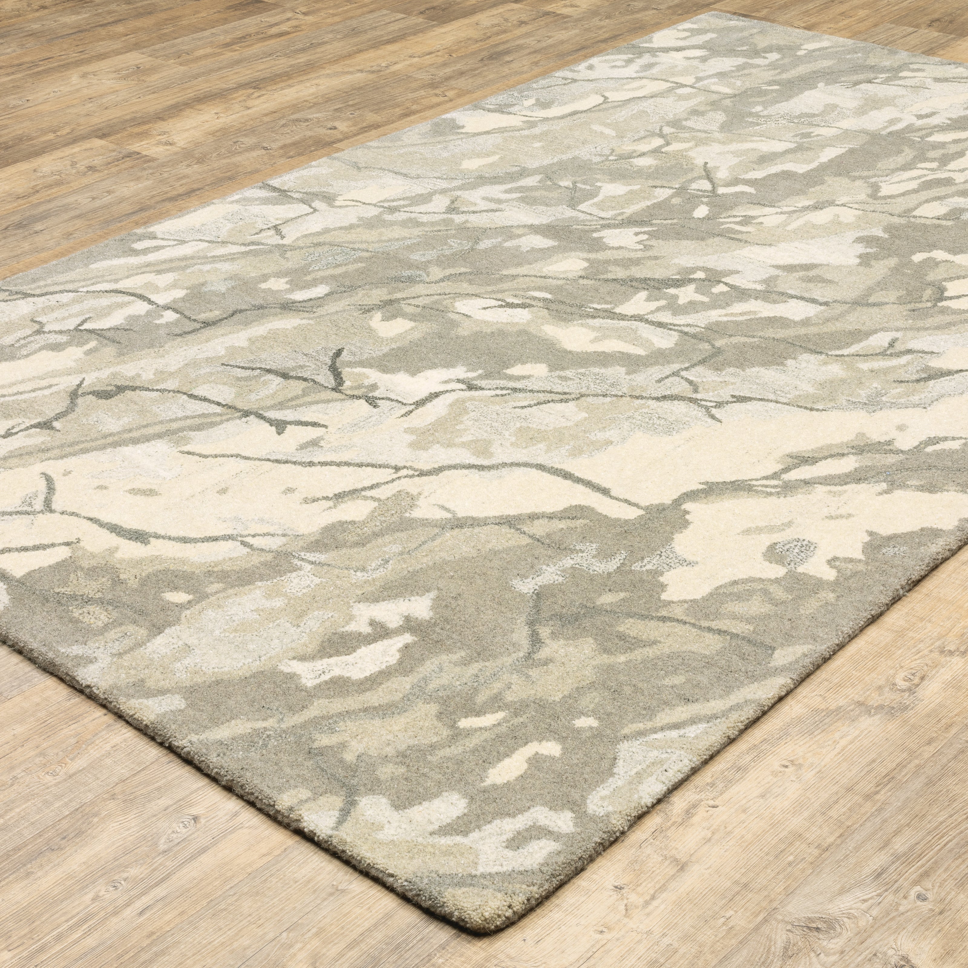 Anastasia 68008 Beige/Ivory Area Rug, handmade beige ivory wool area rug with subtle global woven textile pattern.