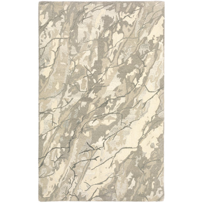 Anastasia 68008 Beige/Ivory Area Rug, handmade beige ivory wool area rug with subtle global woven textile pattern.