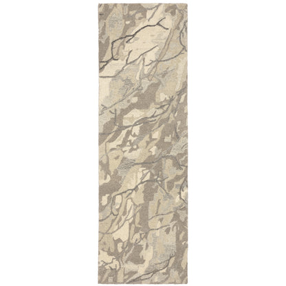 Anastasia 68008 Beige/Ivory Area Rug, handmade beige ivory wool area rug with subtle global woven textile pattern.