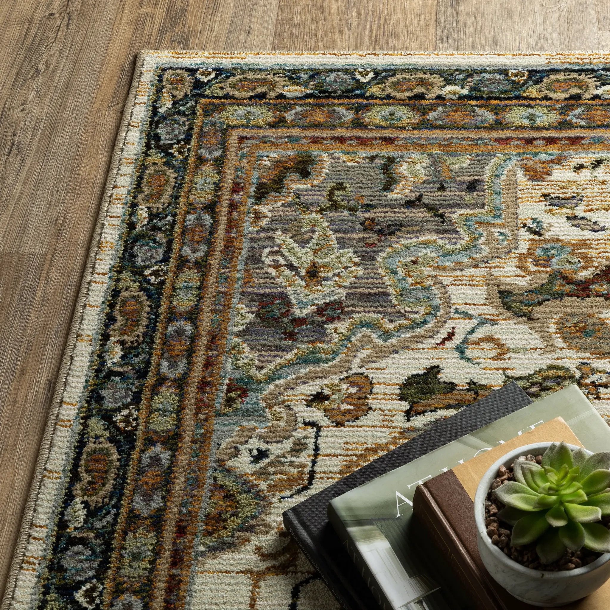 Andorra 2281E Blue/ Orange Area Rug by Oriental Weavers