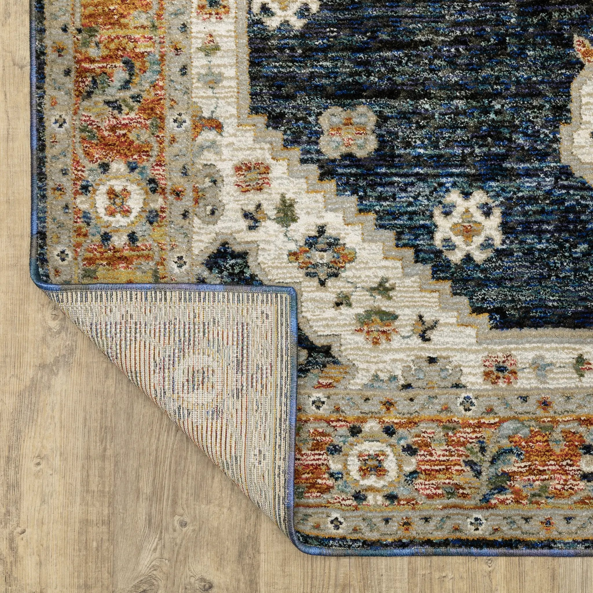 Andorra 2281E Blue/ Orange Area Rug by Oriental Weavers