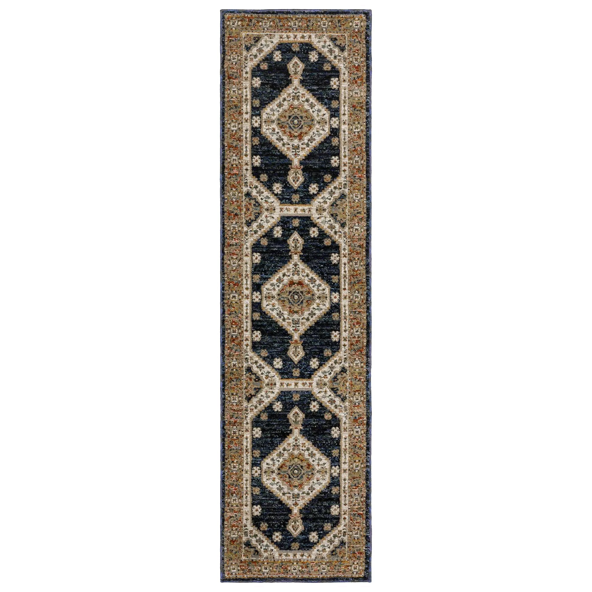 Andorra 2281E Blue/ Orange Area Rug by Oriental Weavers