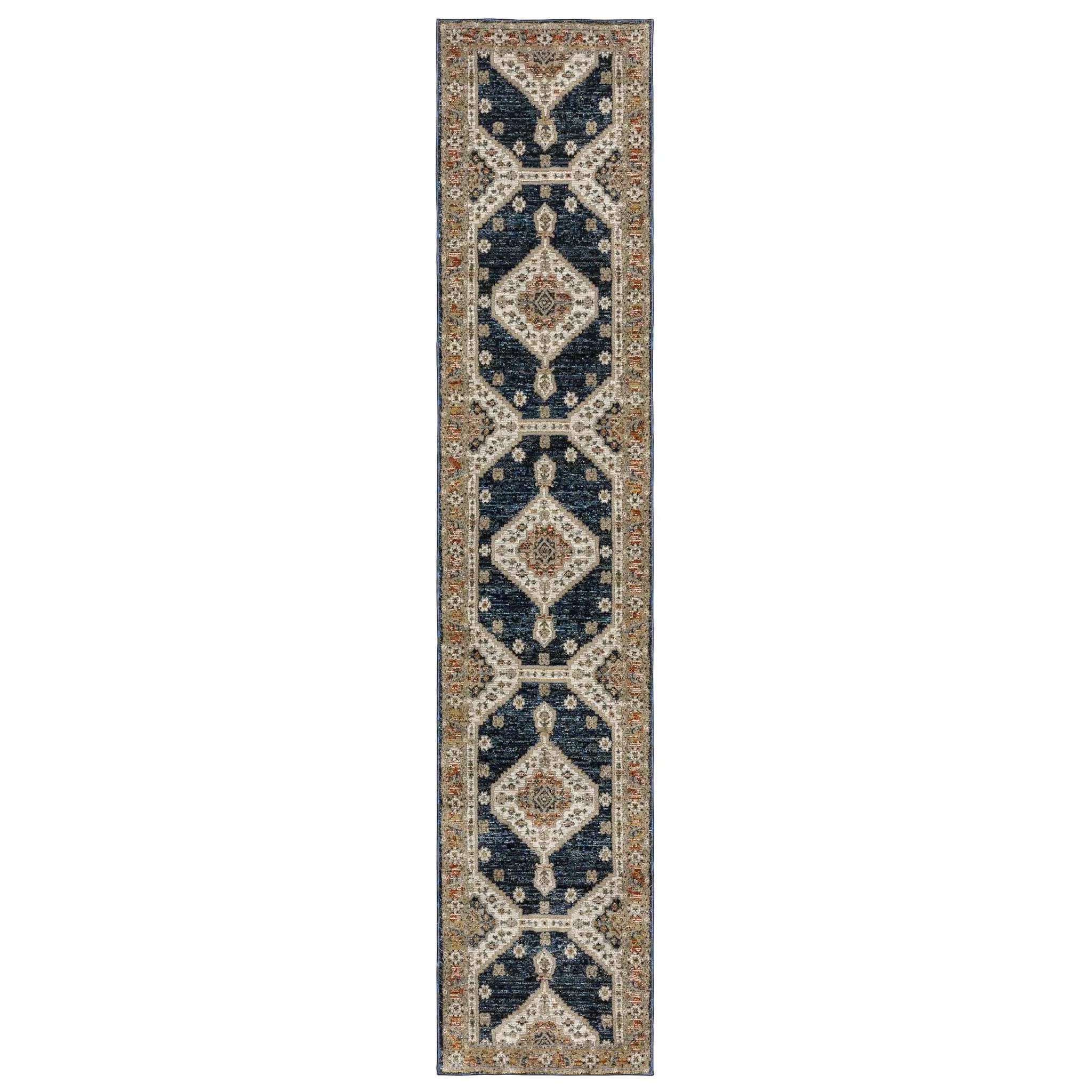 Andorra 2281E Blue/ Orange Area Rug by Oriental Weavers