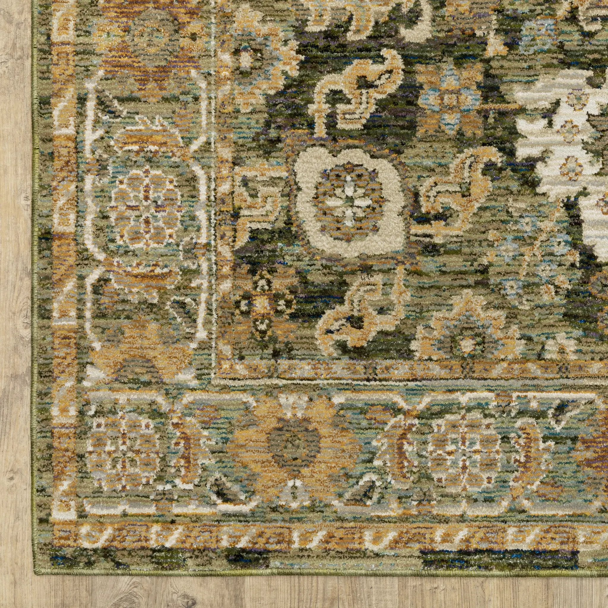 Andorra 2417B Green/ Gold Area Rug by Oriental Weavers