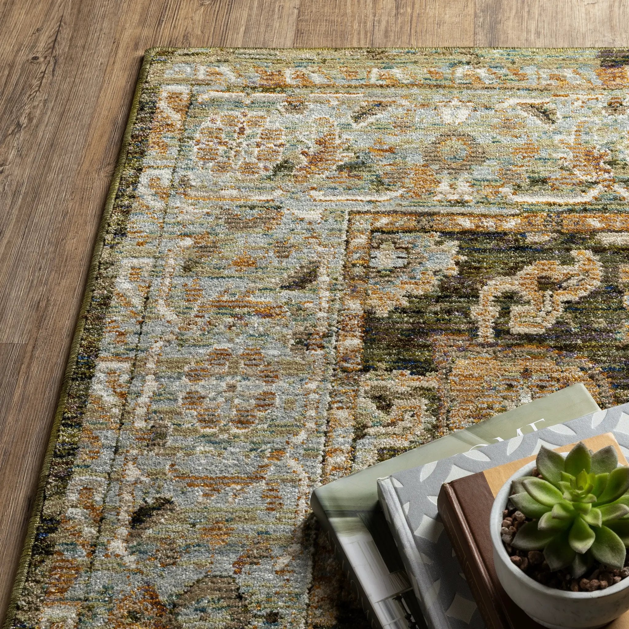 Andorra 2417B Green/ Gold Area Rug by Oriental Weavers