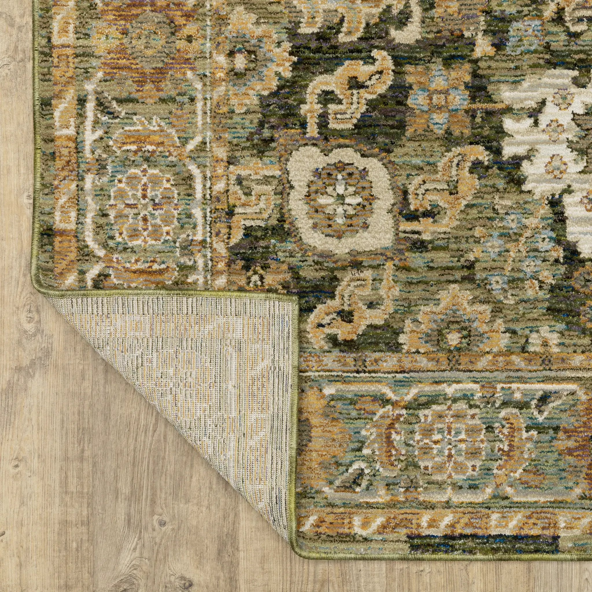Andorra 2417B Green/ Gold Area Rug by Oriental Weavers