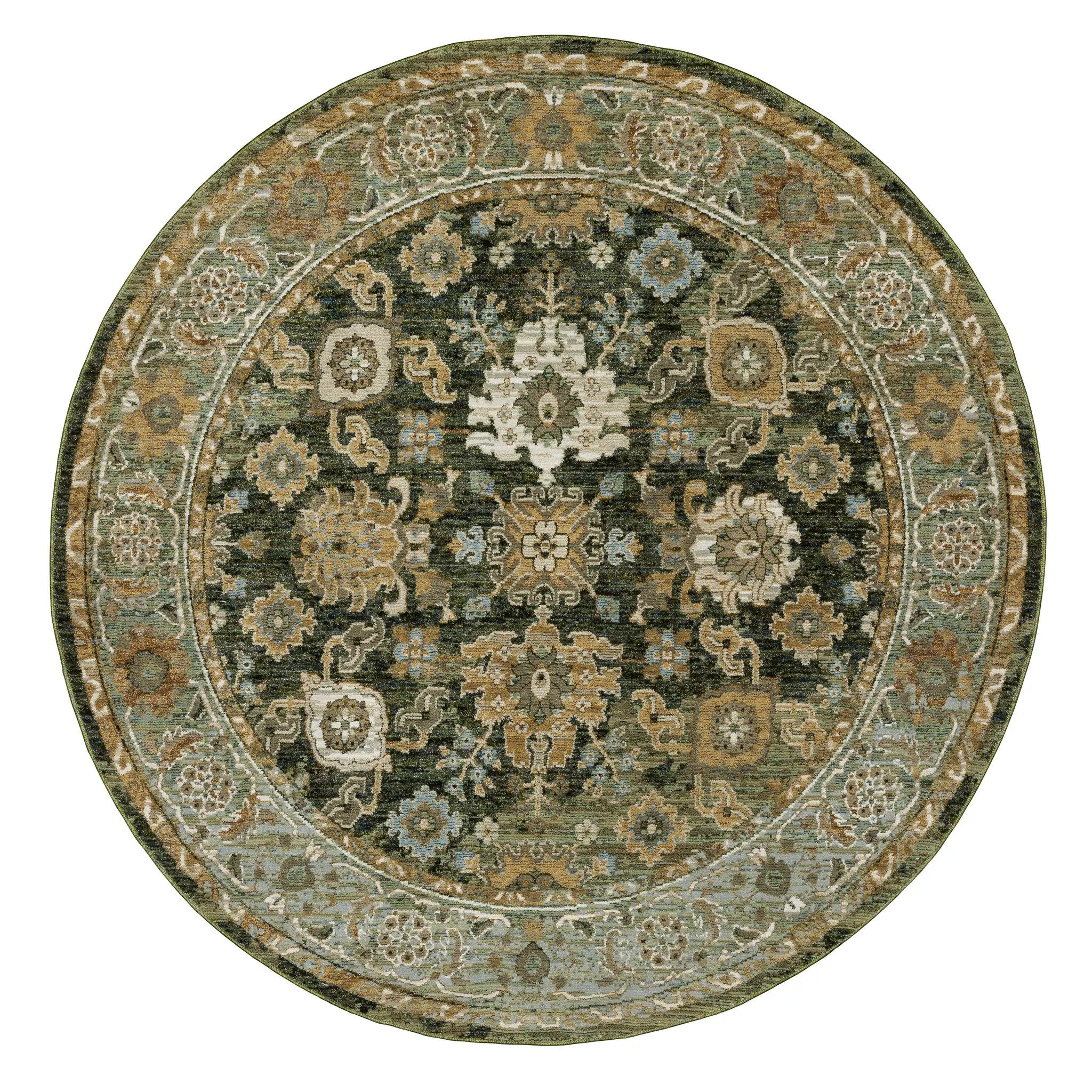 Andorra 2417B Green/ Gold Area Rug by Oriental Weavers
