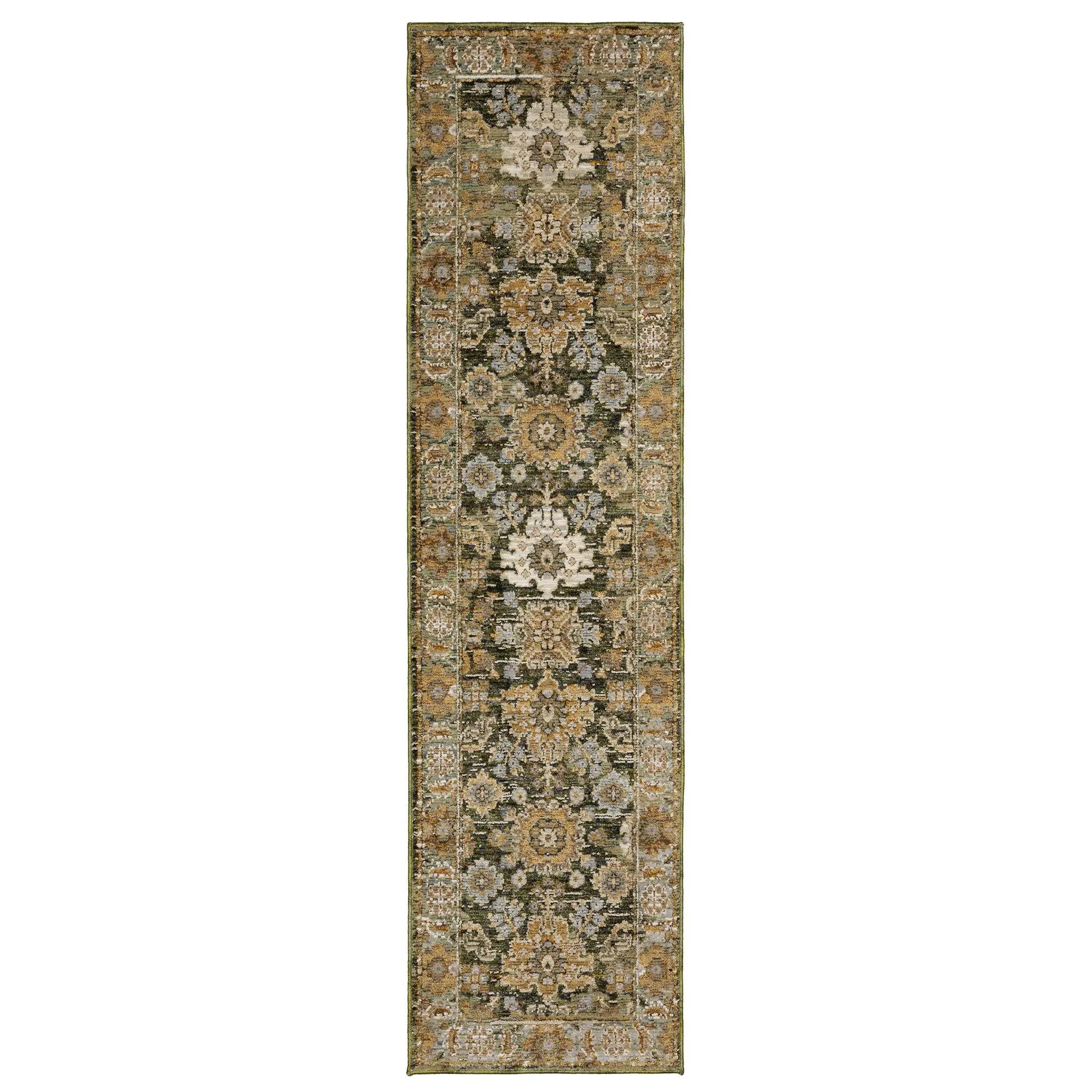 Andorra 2417B Green/ Gold Area Rug by Oriental Weavers
