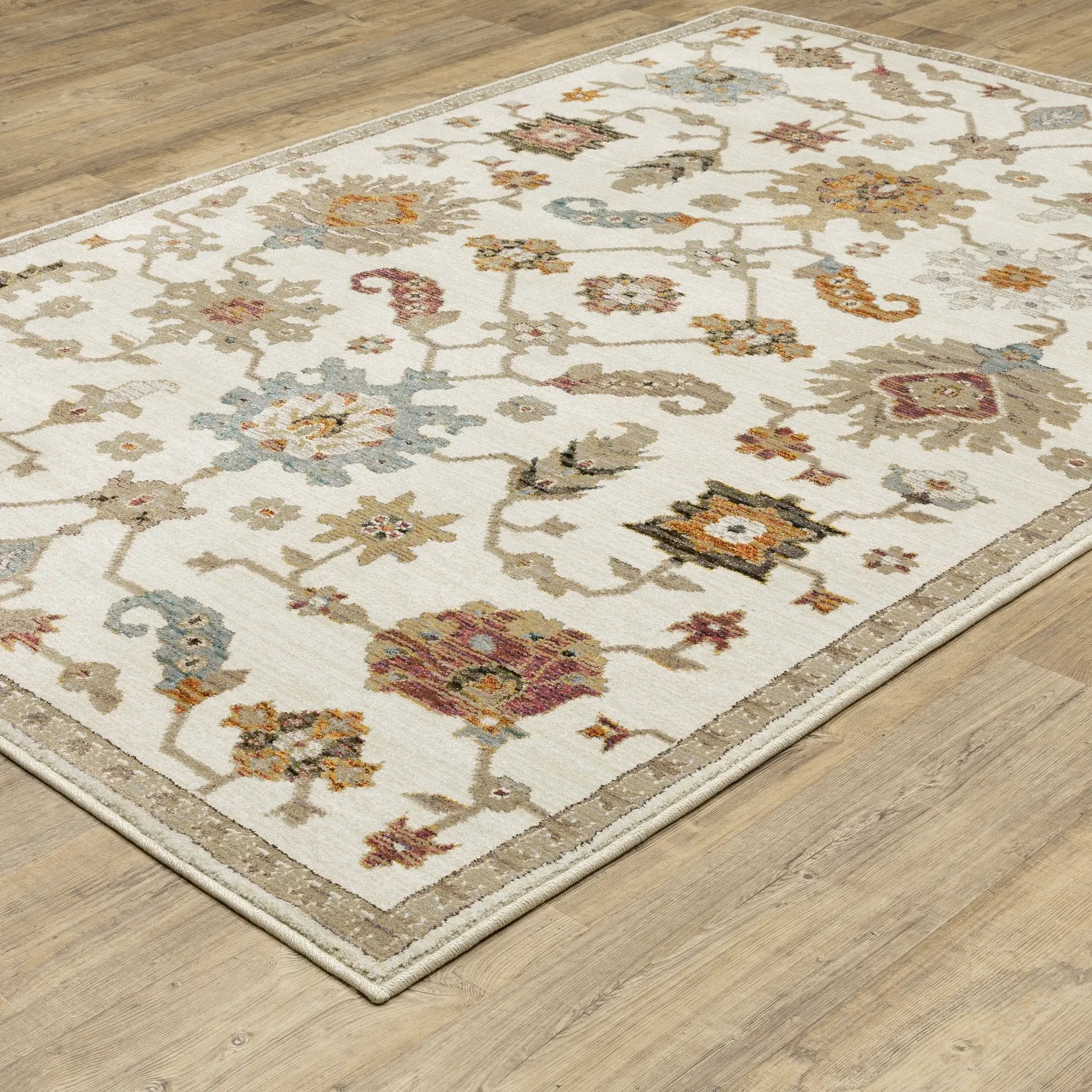 Andorra 2419B Ivory/ Multi Area Rug by Oriental Weavers