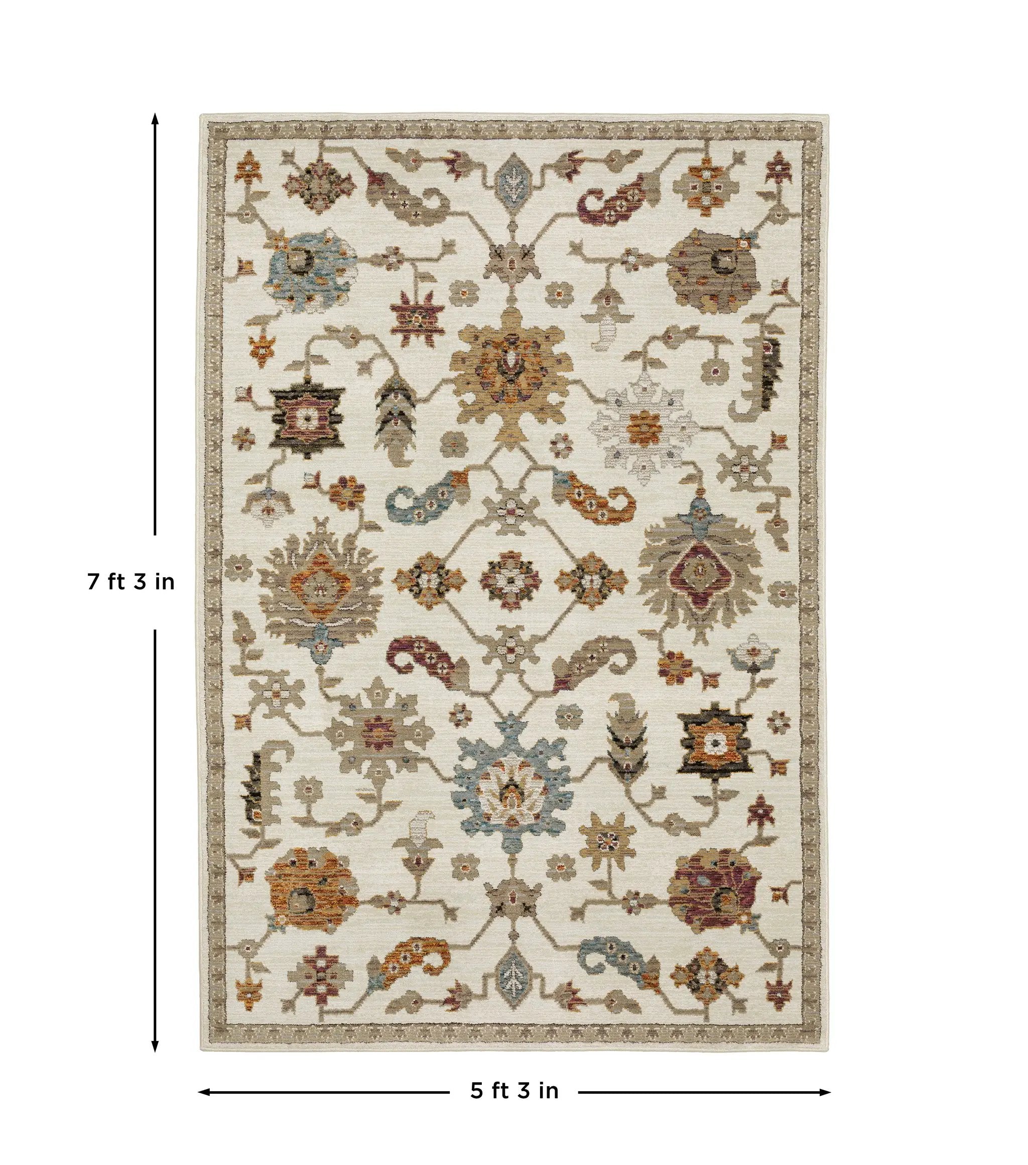 Andorra 2419B Ivory/ Multi Area Rug by Oriental Weavers