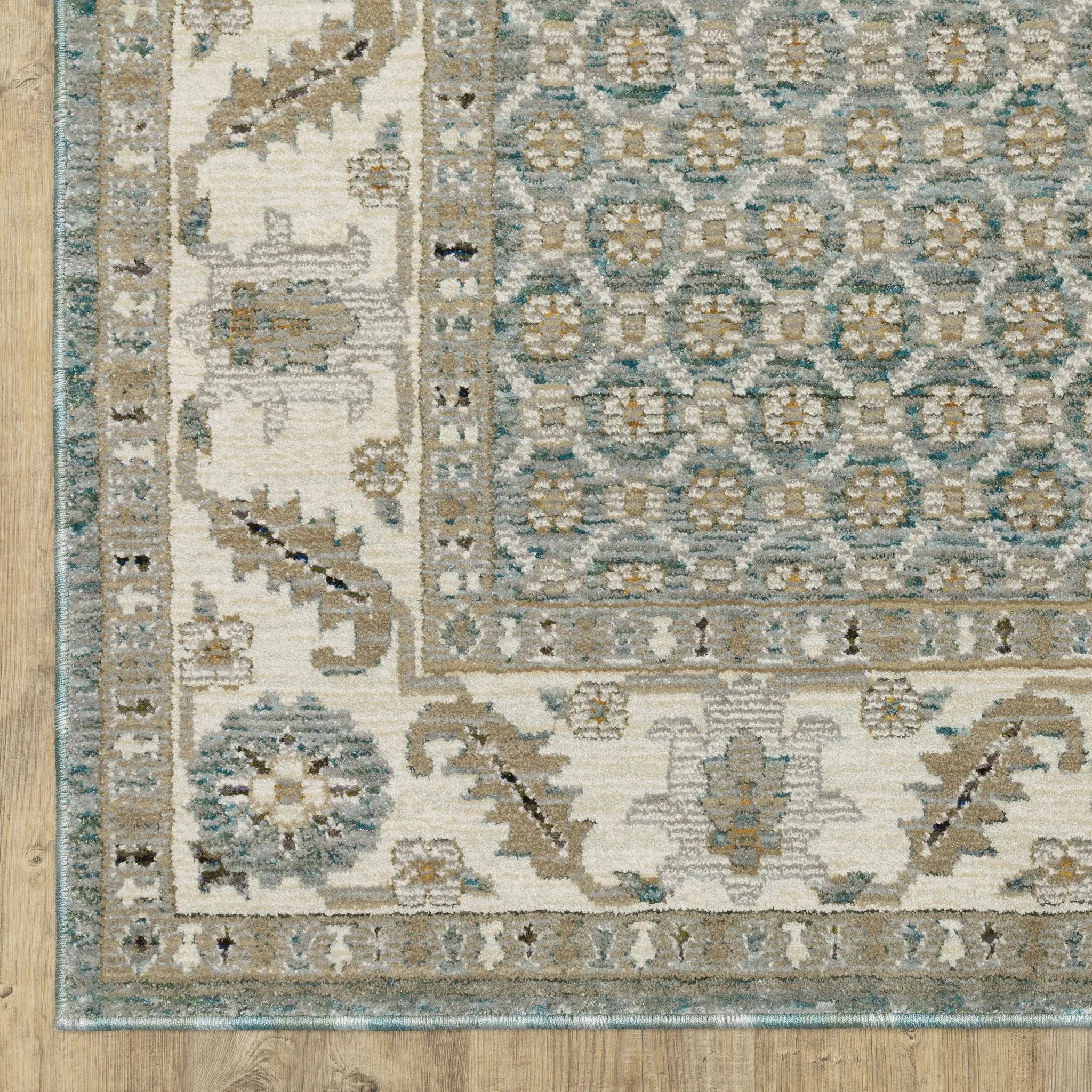 Andorra 2429A Blue/ Ivory Area Rug by Oriental Weavers