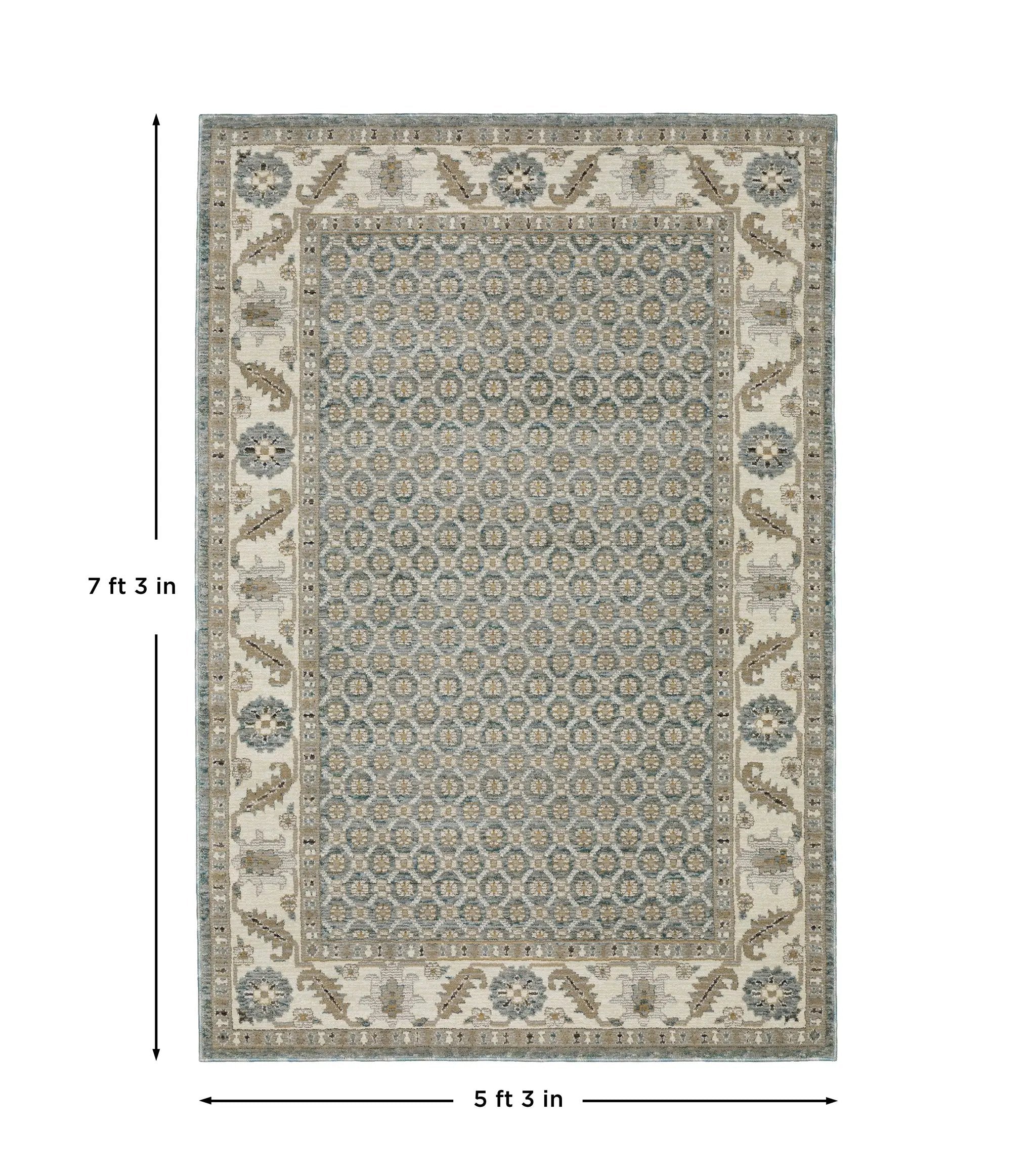 Andorra 2429A Blue/ Ivory Area Rug by Oriental Weavers