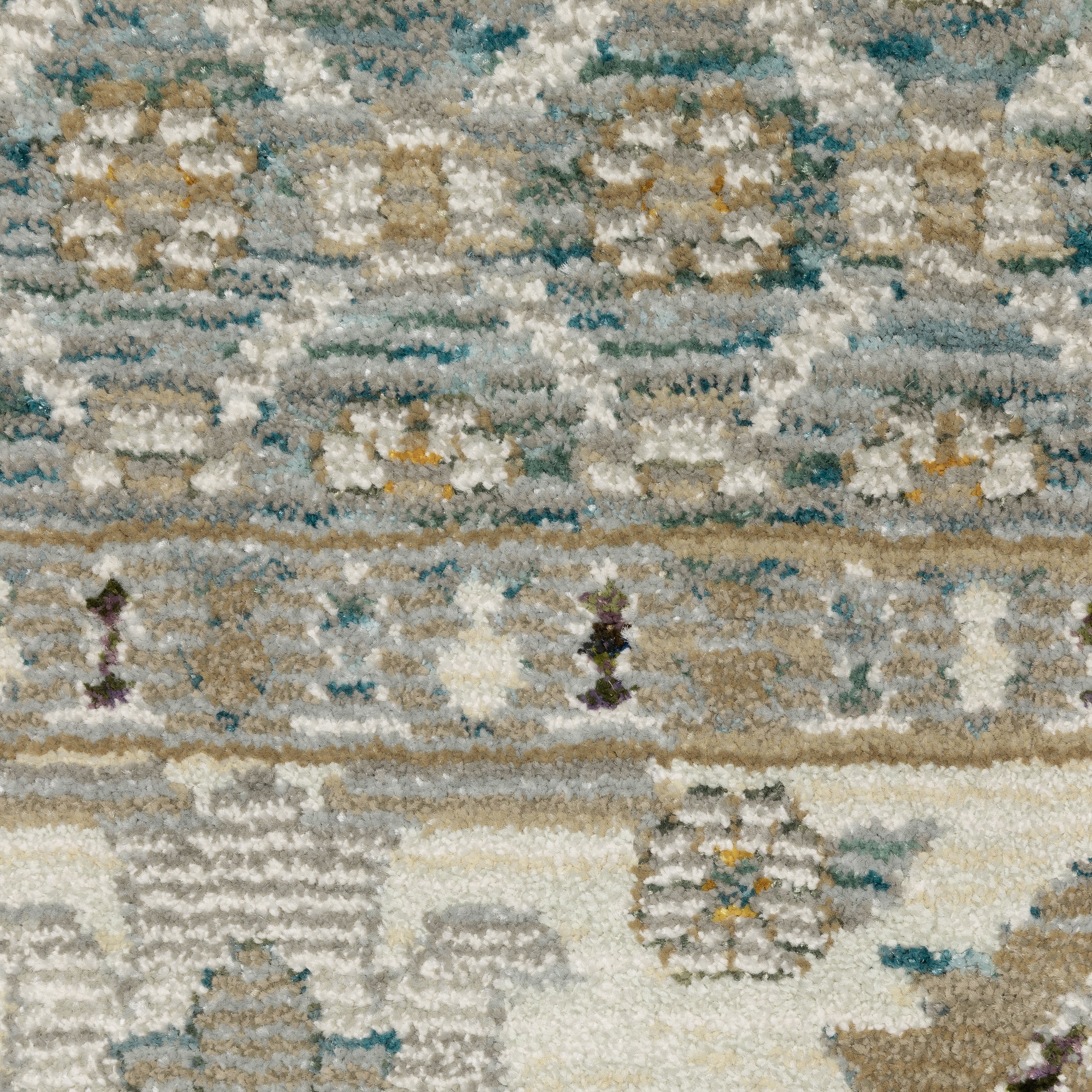 Andorra 2429A Blue/Ivory Area Rug, blue ivory modern traditional area rug with vintage-inspired pattern and dense soft pile.
