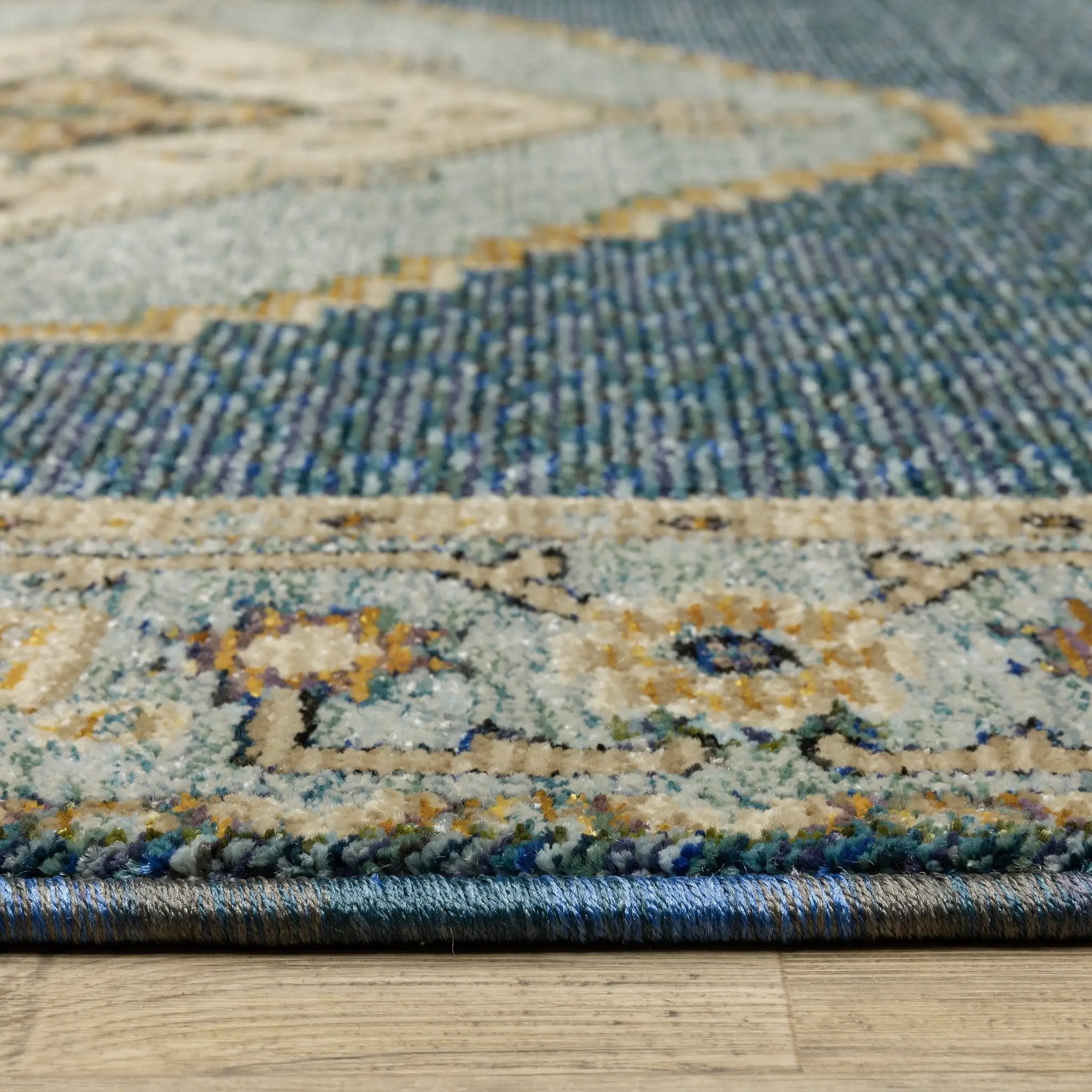 Andorra 2430A Blue/ Gold Area Rug by Oriental Weavers