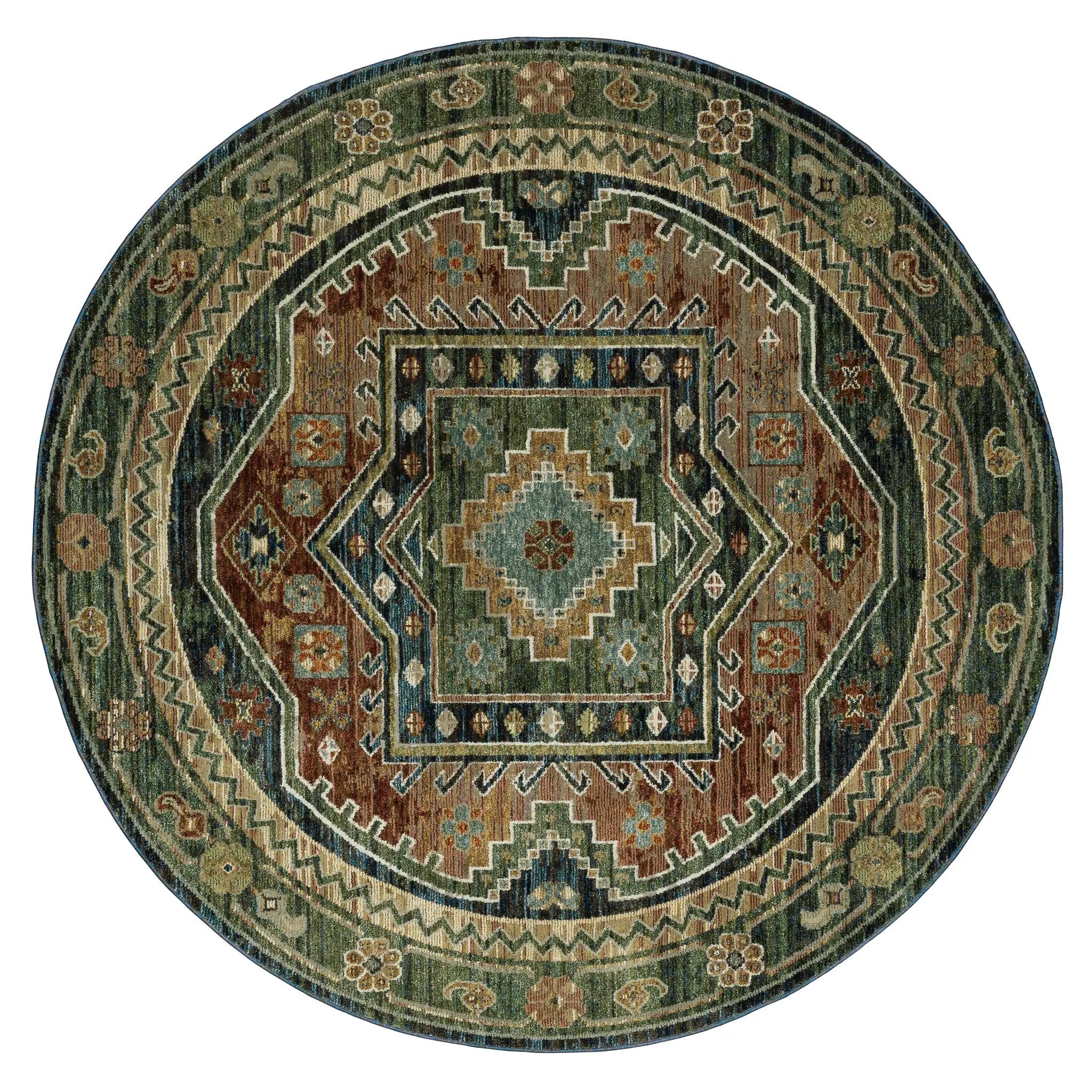 Andorra 2442A Blue/ Multi Area Rug by Oriental Weavers
