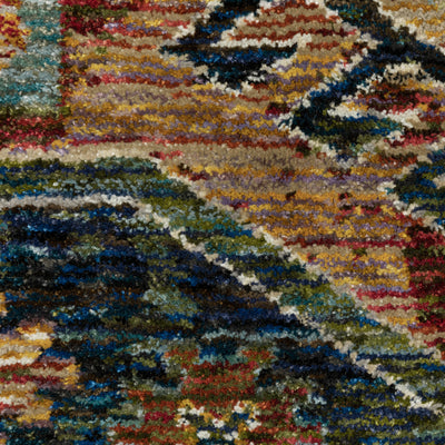 Andorra 2442A Blue/Multi Area Rug, blue multi modern traditional area rug with vintage-inspired pattern and dense soft pile.