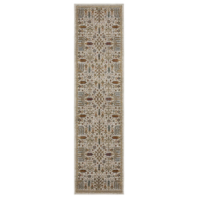 Andorra 2449B Ivory/Gold Area Rug, ivory gold modern traditional area rug with graceful vintage-inspired pattern and dense pile.