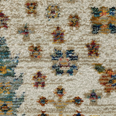Andorra 2449B Ivory/Gold Area Rug, ivory gold modern traditional area rug with graceful vintage-inspired pattern and dense pile.