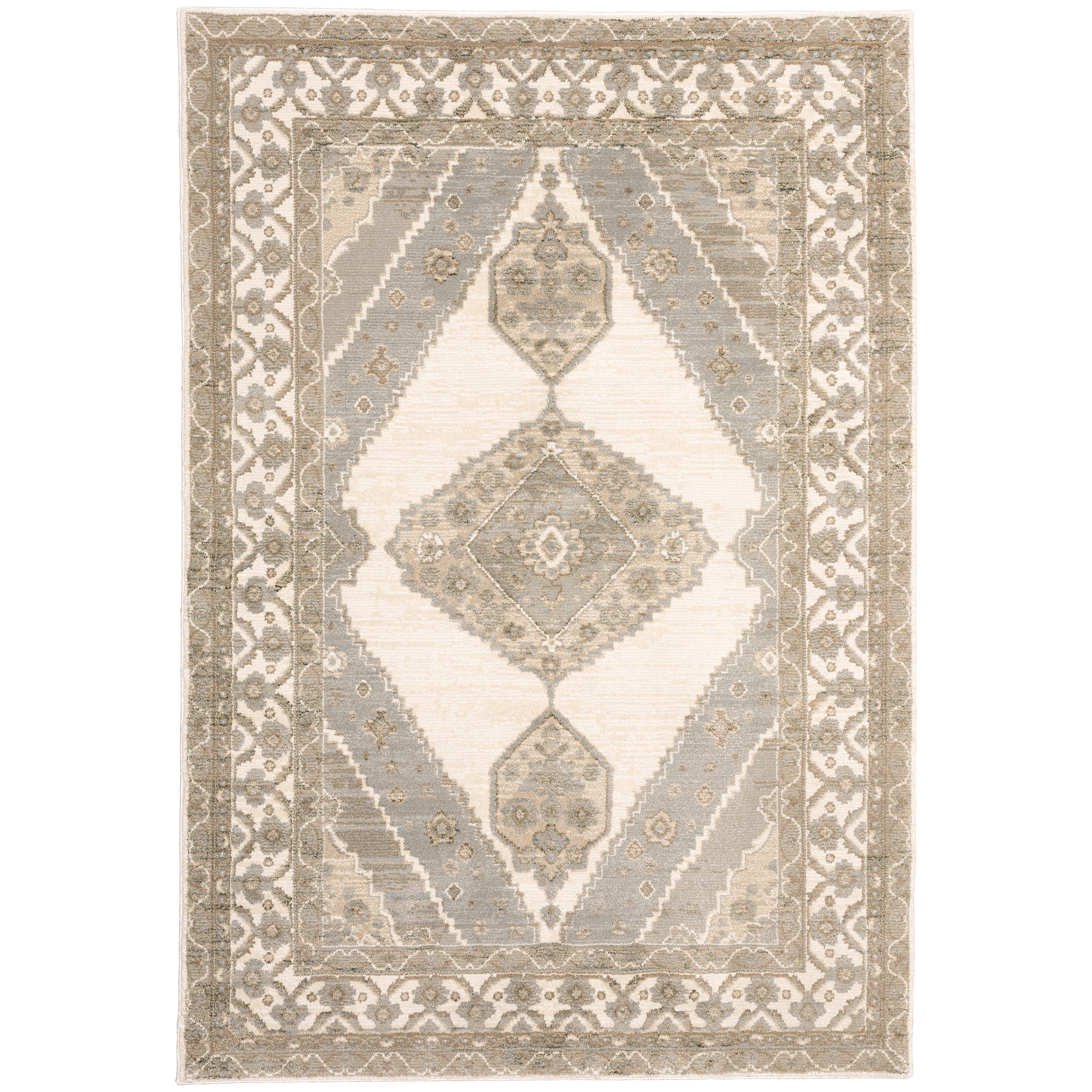 Andorra 298C0 Beige/Ivory Area Rug, beige ivory modern traditional area rug with subtle vintage-inspired pattern and dense soft pile.