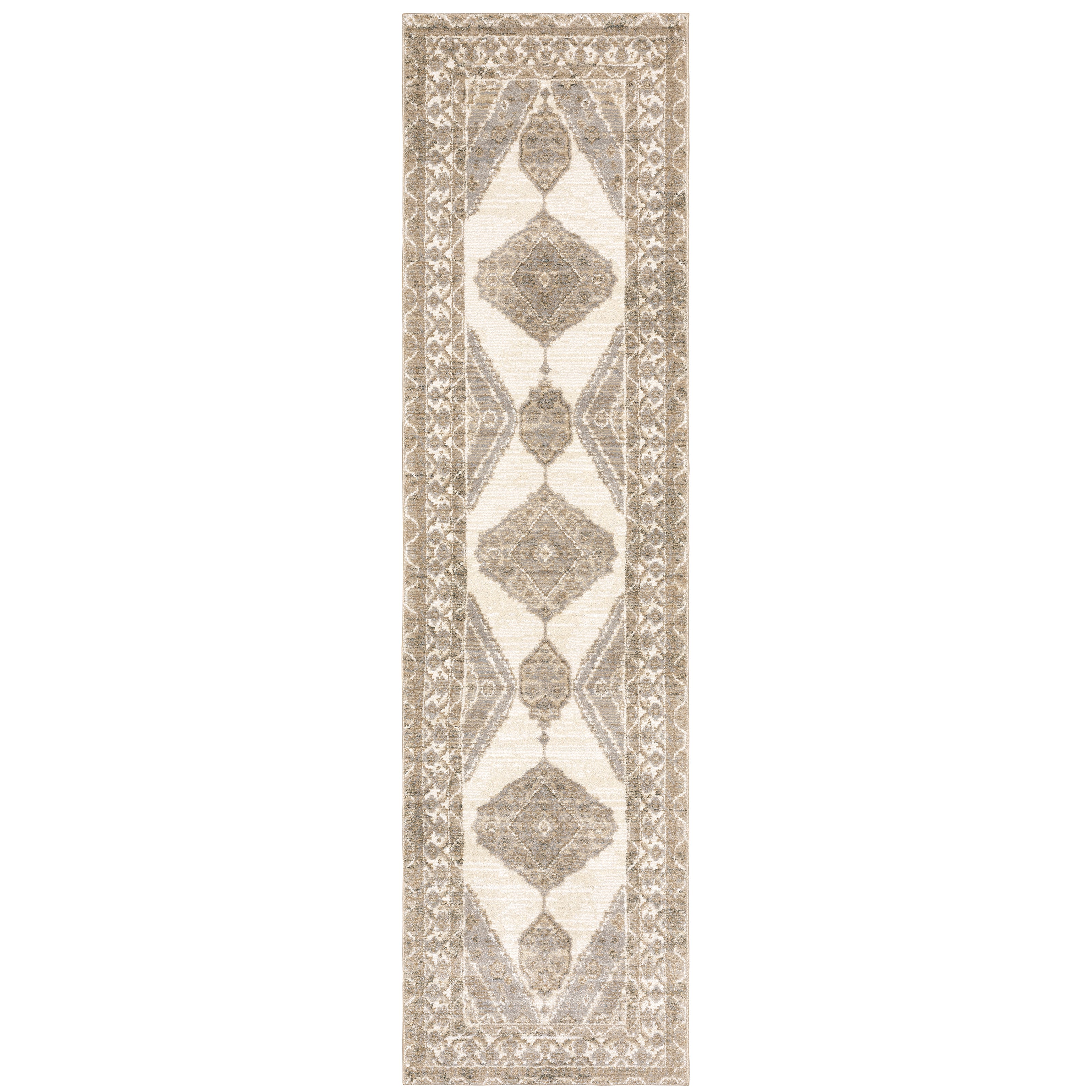 Andorra 298C0 Beige/Ivory Area Rug, beige ivory modern traditional area rug with subtle vintage-inspired pattern and dense soft pile.