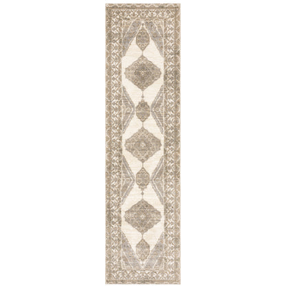 Andorra 298C0 Beige/Ivory Area Rug, beige ivory modern traditional area rug with subtle vintage-inspired pattern and dense soft pile.