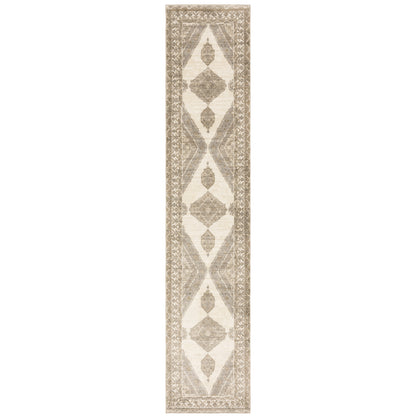 Andorra 298C0 Beige/Ivory Area Rug, beige ivory modern traditional area rug with subtle vintage-inspired pattern and dense soft pile.