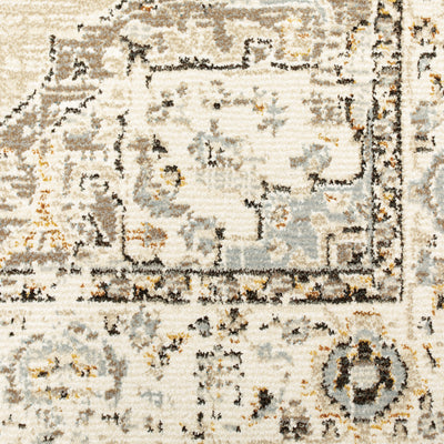 Andorra 303D0 Beige/Ivory Area Rug, beige ivory modern traditional area rug with quiet vintage-inspired design and plush pile.