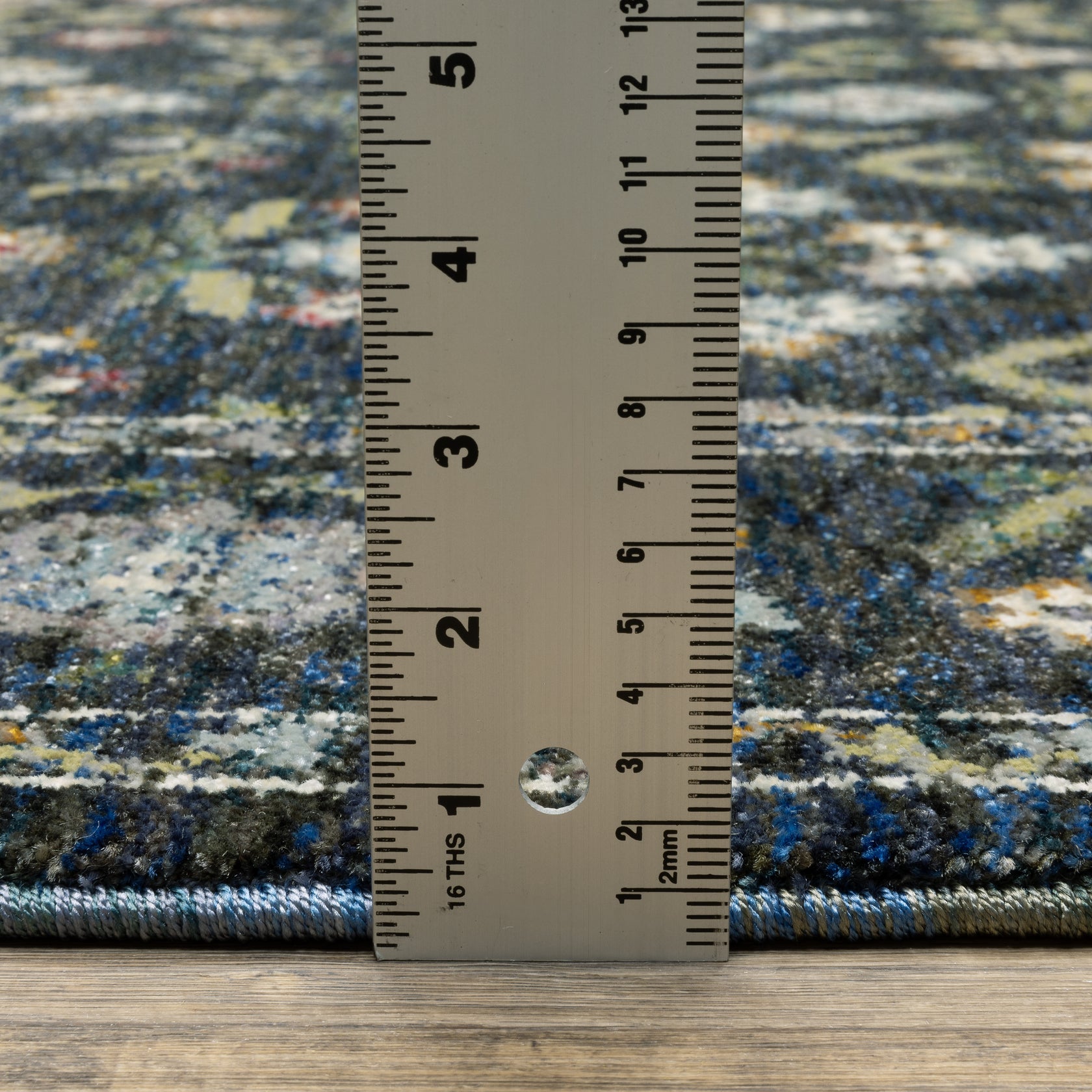 Andorra 3710A Blue/Multi Area Rug, blue multi modern traditional area rug with vibrant vintage-inspired pattern and plush pile.