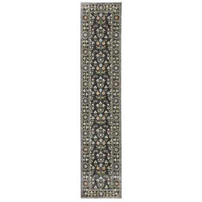 Andorra 3710A Blue/Multi Area Rug, blue multi modern traditional area rug with vibrant vintage-inspired pattern and plush pile.