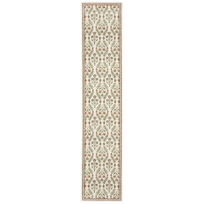 Andorra 3717A Ivory/Red Area Rug, ivory red modern traditional area rug with vintage-style pattern and detailed soft pile.
