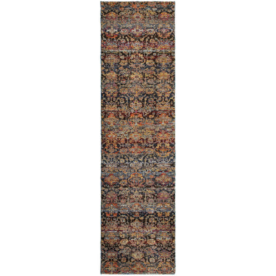 Andorra 6836C Multi/Blue Area Rug, multi blue modern traditional area rug with richly colored vintage-inspired design.