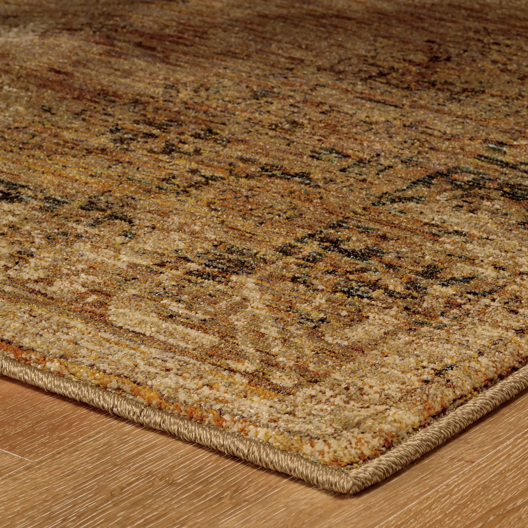 Andorra 6845D Gold/ Brown Area Rug by Oriental Weavers