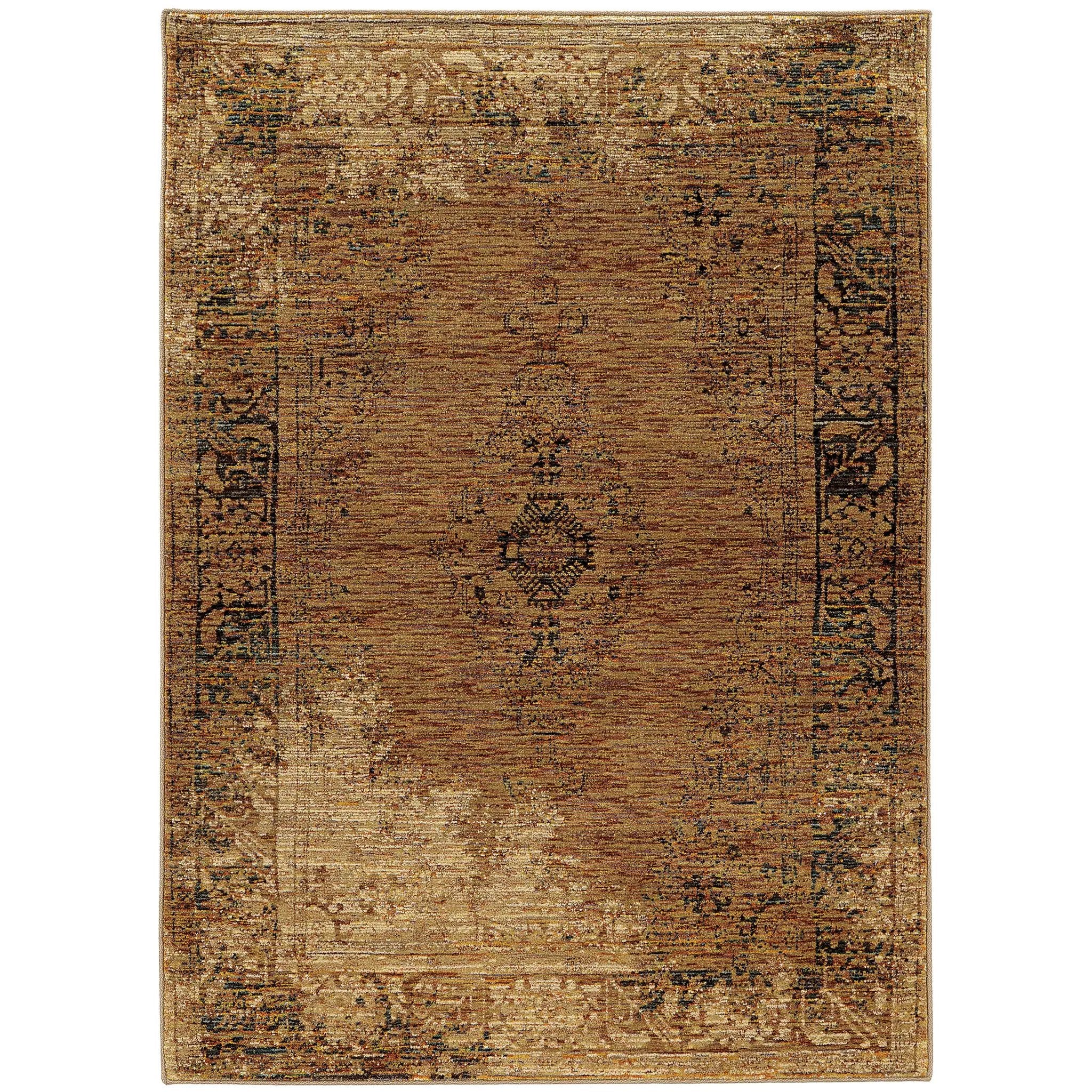 Andorra 6845D Gold/ Brown Area Rug by Oriental Weavers