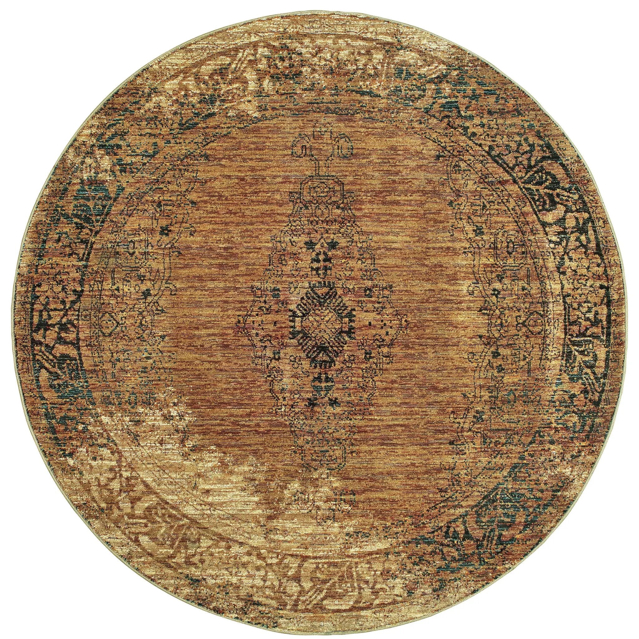 Andorra 6845D Gold/ Brown Area Rug by Oriental Weavers