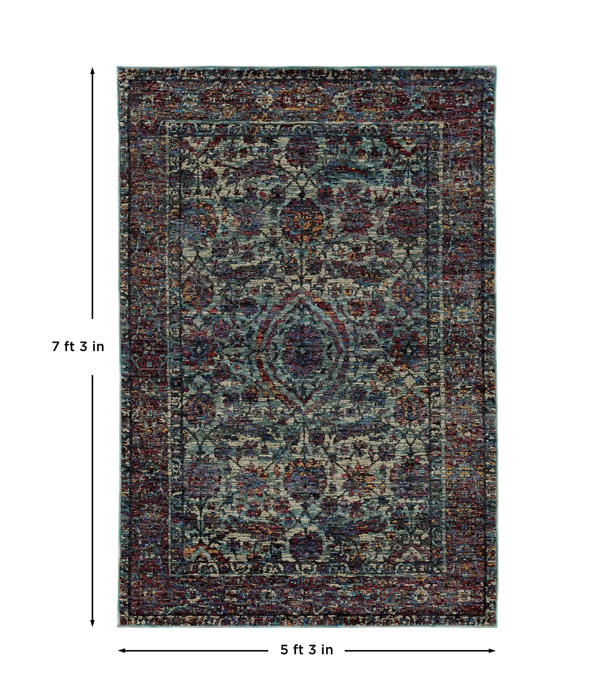 Andorra 6846B Blue/ Purple Area Rug by Oriental Weavers