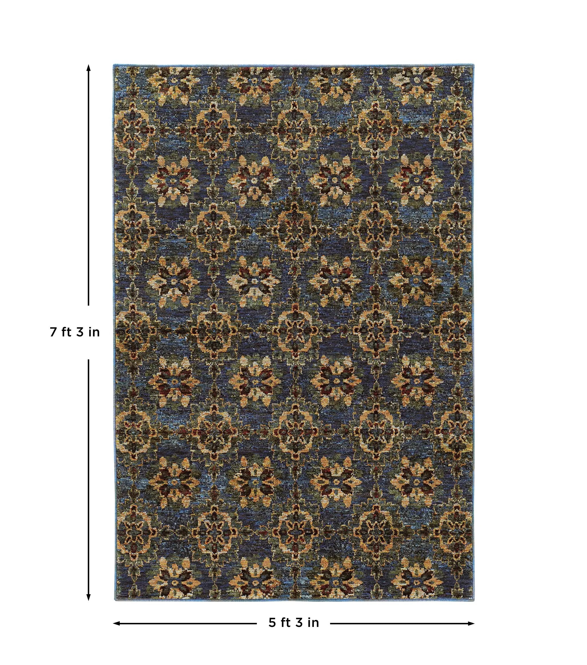 Andorra 6883C Blue/ Gold Area Rug by Oriental Weavers