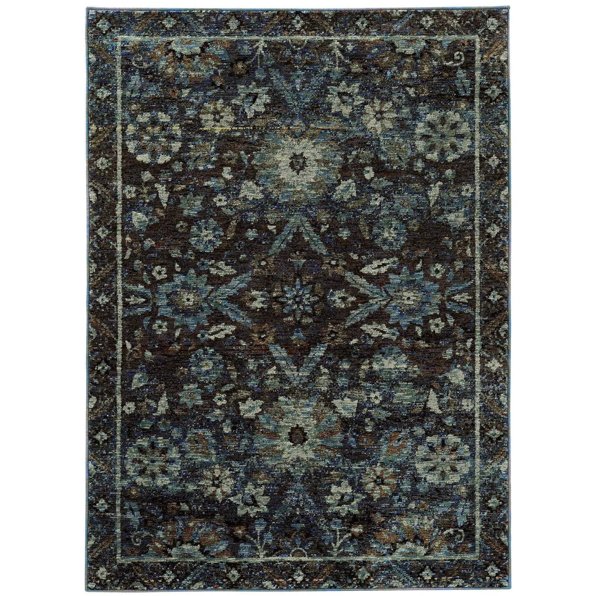 Andorra 7124A Navy/ Blue Area Rug by Oriental Weavers
