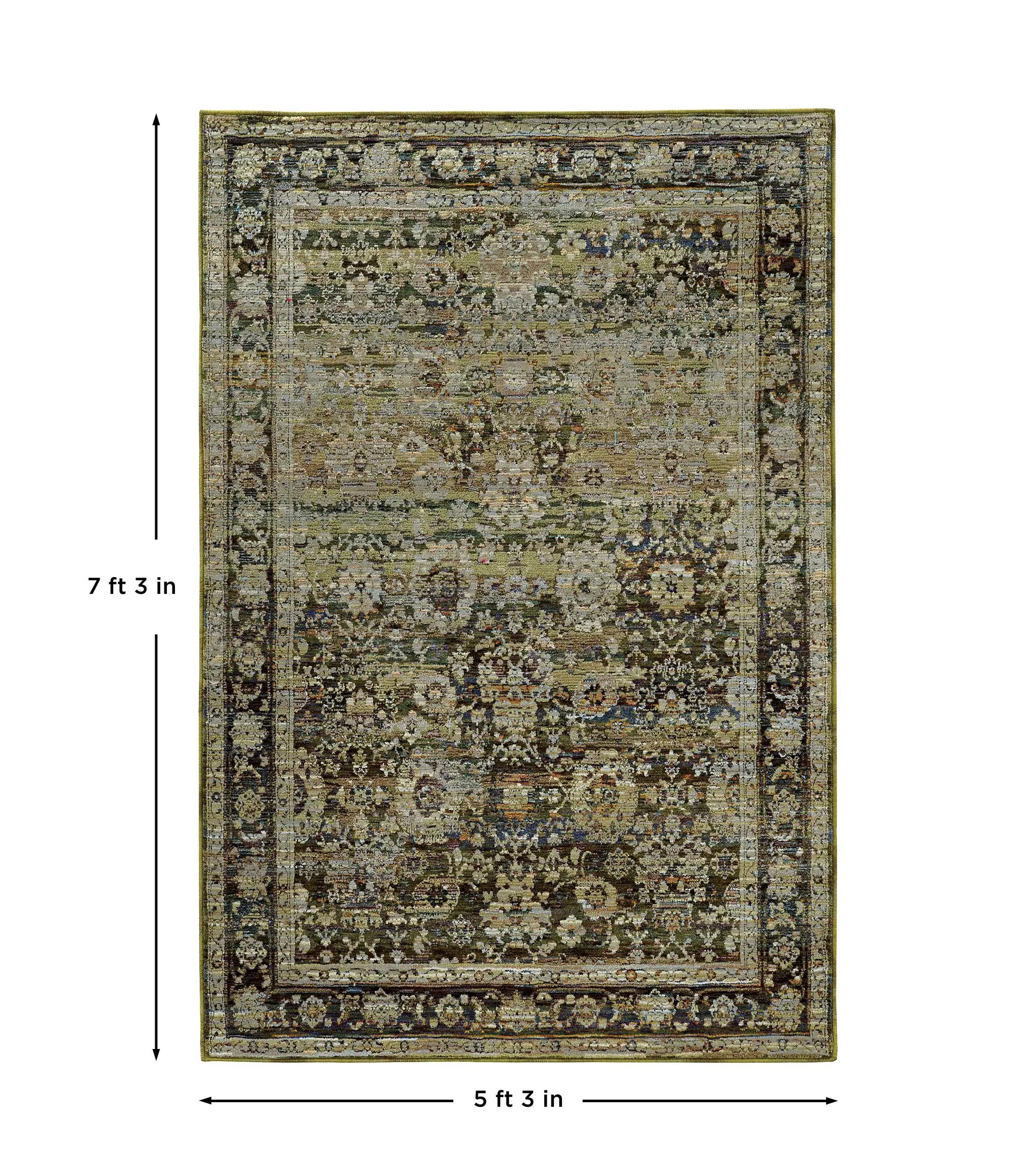 Andorra 7125C Green/ Brown Area Rug by Oriental Weavers