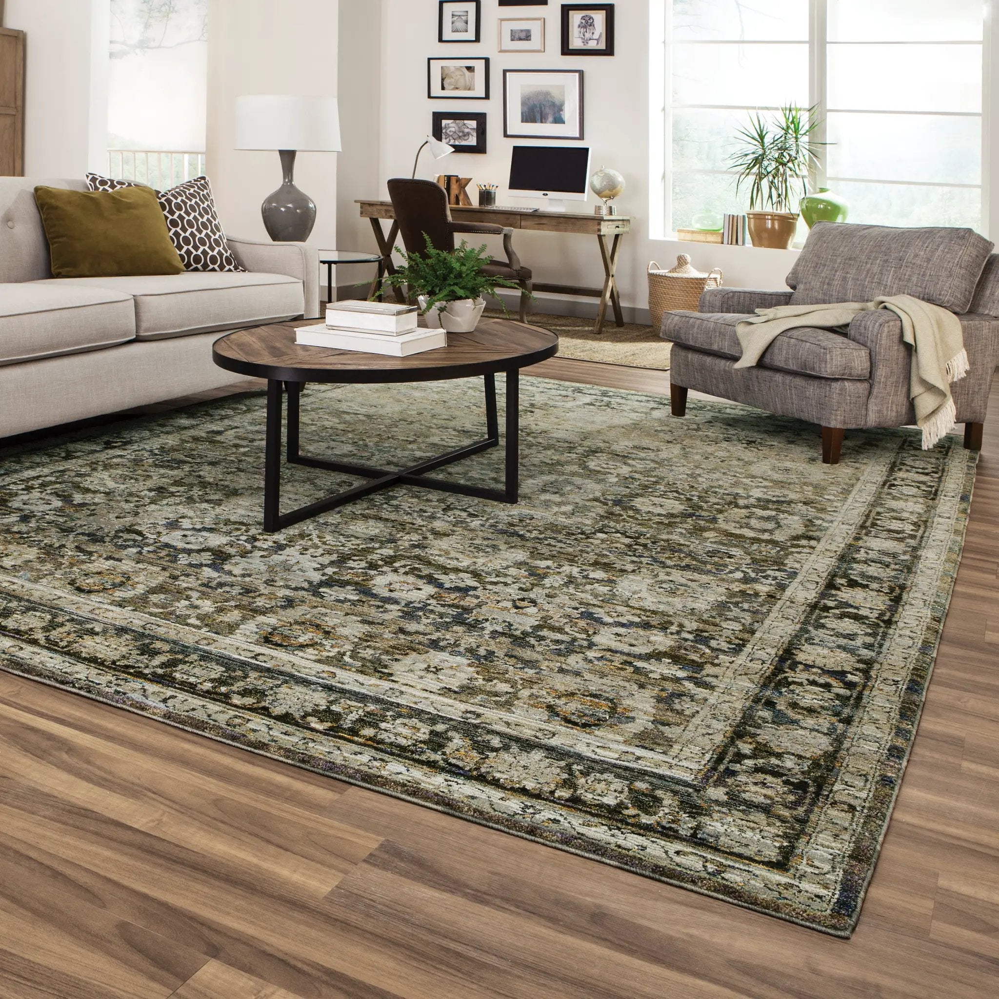 Andorra 7125C Green/ Brown Area Rug by Oriental Weavers