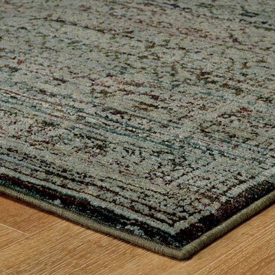Andorra 7127A Blue/Purple Area Rug, blue purple modern traditional area rug with bold vintage-inspired design and soft pile.